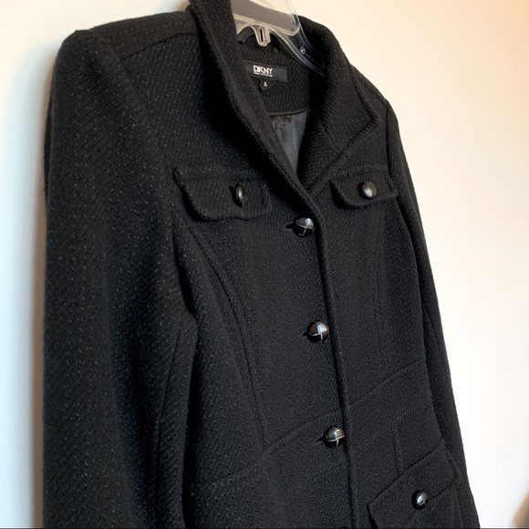 DKNY Textured Wool Coat - Picture 4 of 12